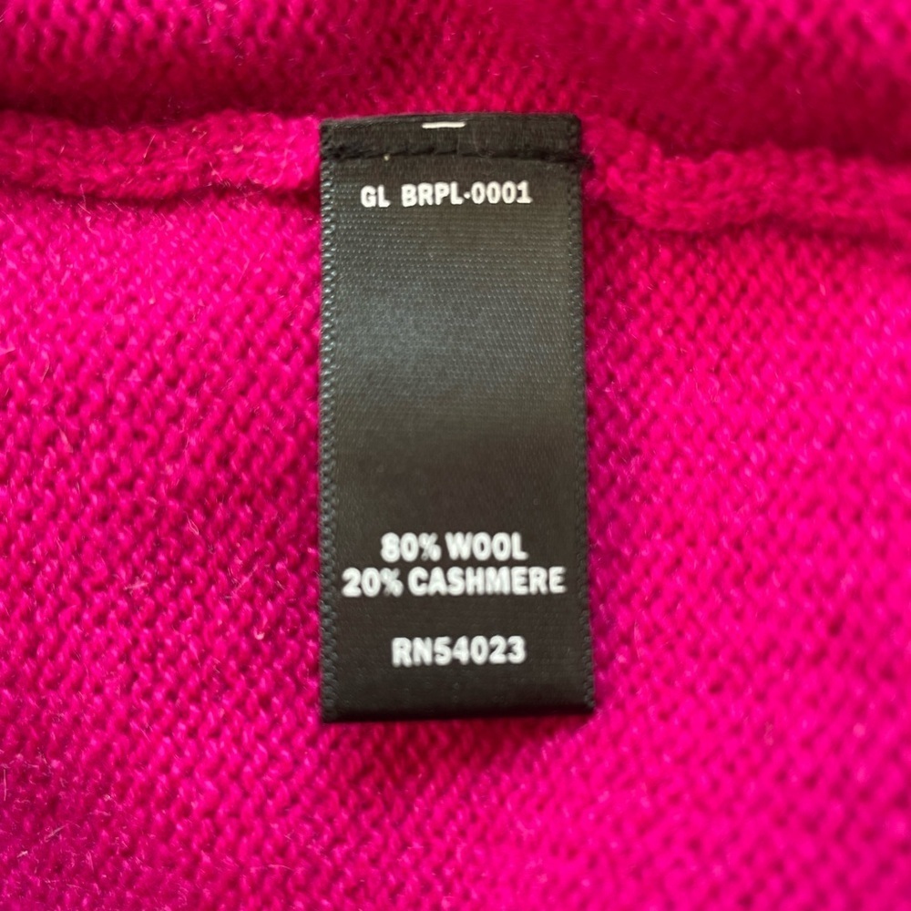 Banana Republic V-Neck Sweater Wool Cashmere Fuschia Small - Picture 7 of 10
